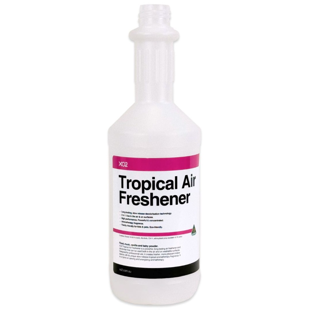 750ml Tropical Air Freshener Labelled Empty Bottle by XO2